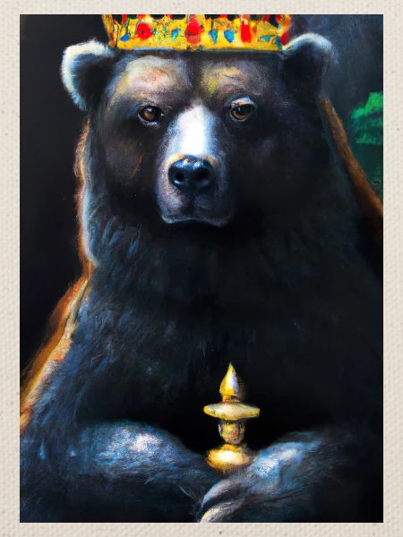 Bär mit Krone