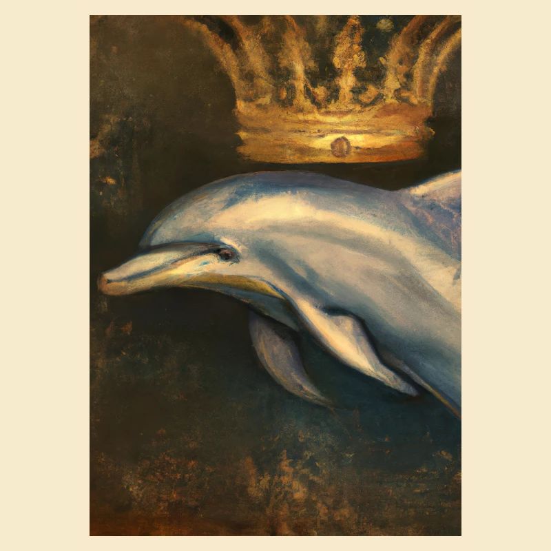 Delfin mit Krone