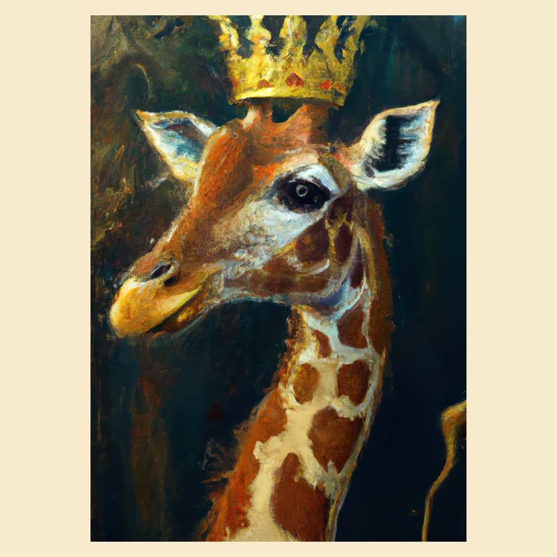 Giraffe mit Krone