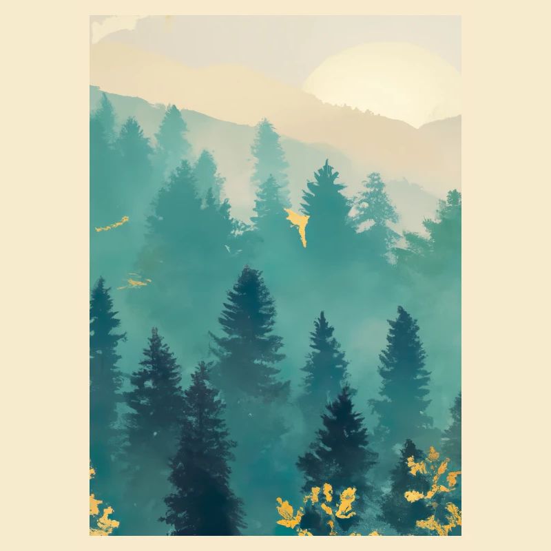 Nebliger Wald