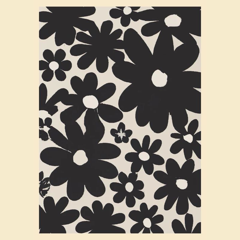 Schwarze Blumen-Muster