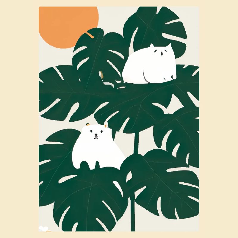 Katzen auf Leafs