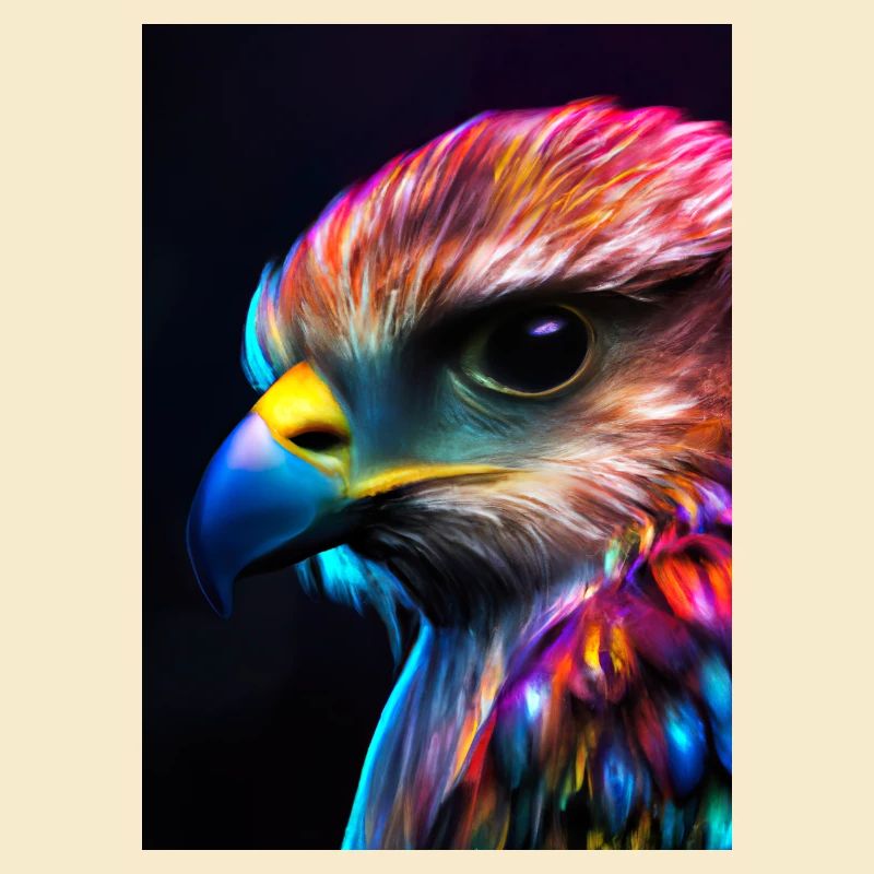 Buntes Vogelgesicht