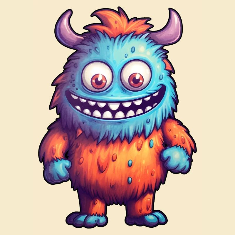 Petit monstre « Munchkin » dans le style comique