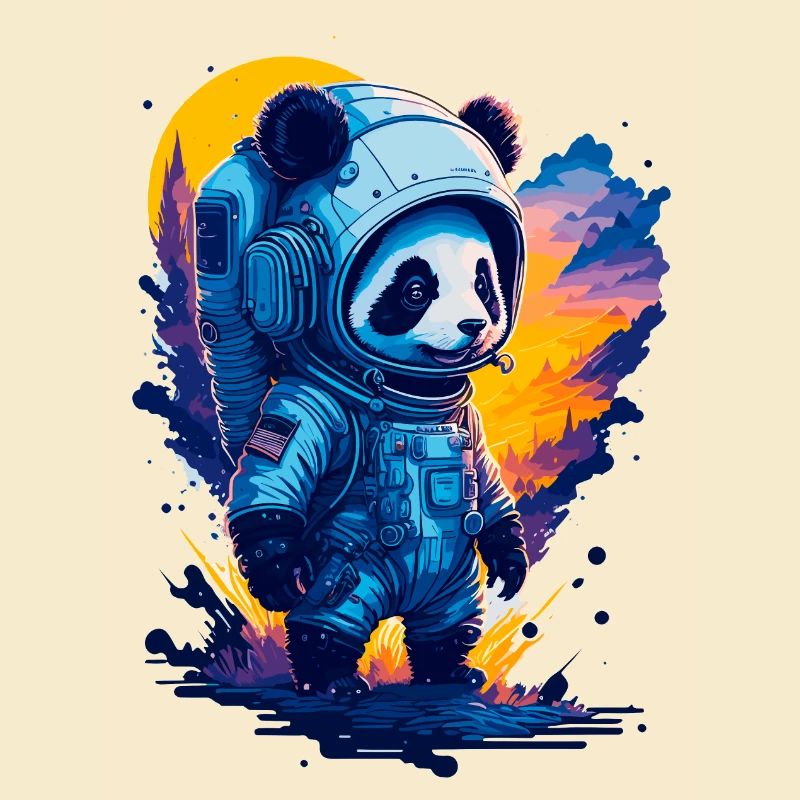 Mignon Panda Astronaute