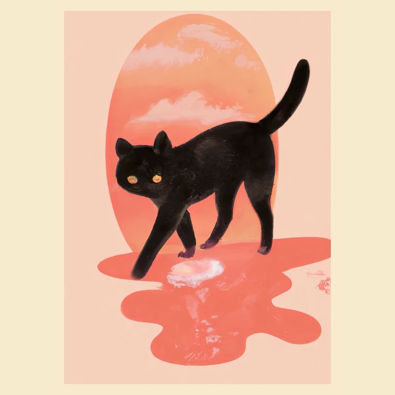 Niedliche schwarze Katze