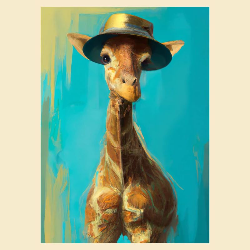 Giraffe mit Hut
