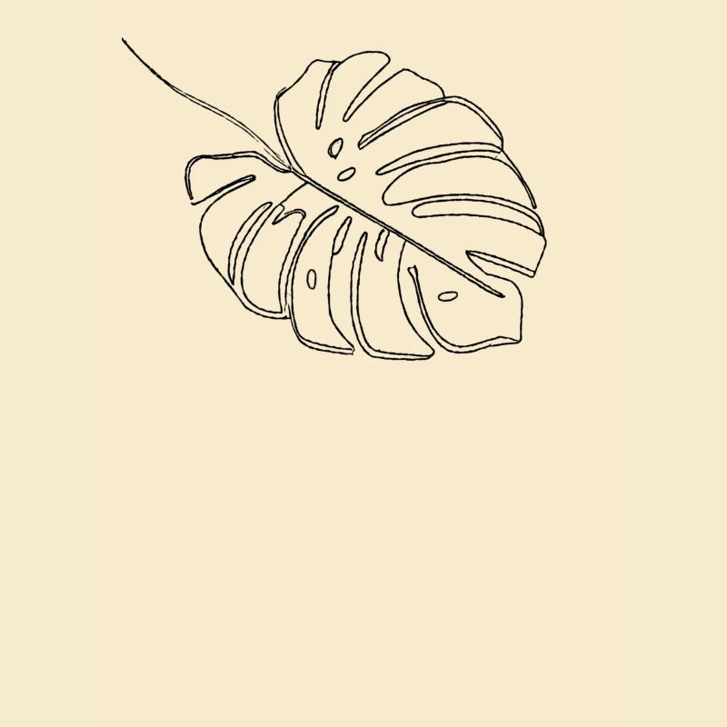 Monstera #2 (Schwarz)
