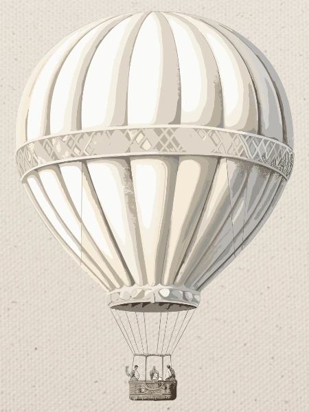 weißer Heißluftballon