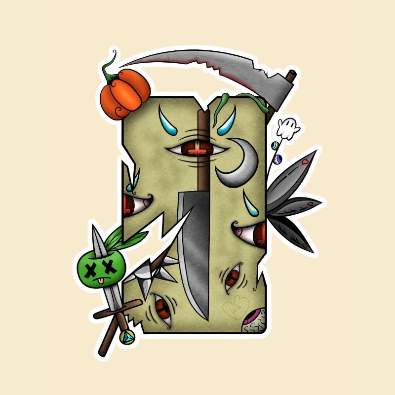 Beschädigtes Halloween-Tarot!