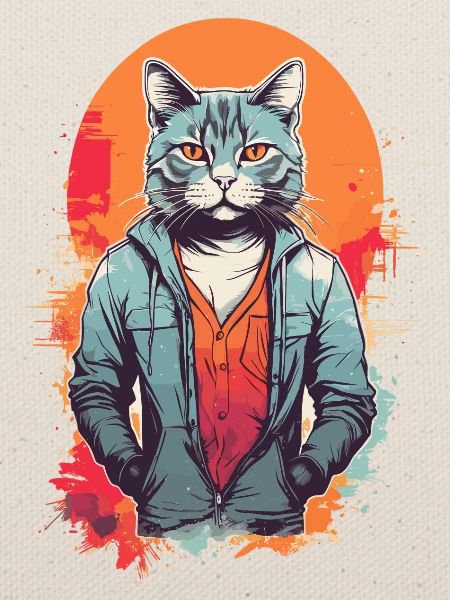 Coole graue Katze