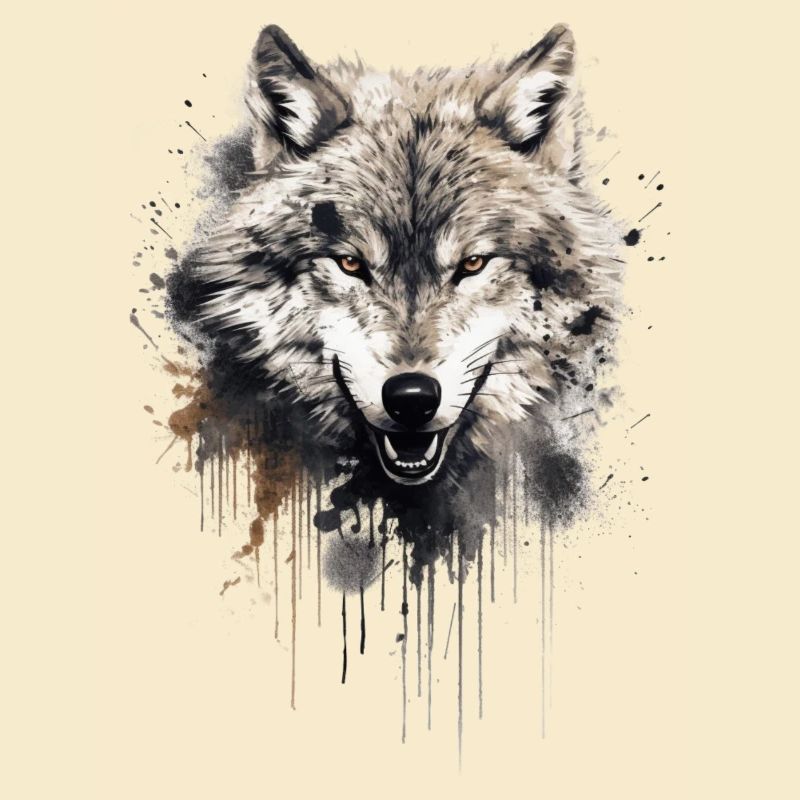 Wolf Kopf Nordisch