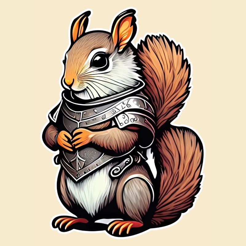 Krieger-Eichhörnchen Illustration
