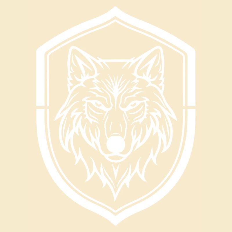 Wolf Symbol Head Shield Wilderness