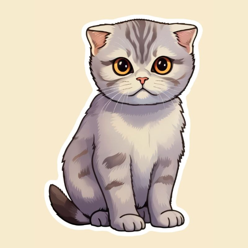 Chat Pliant Écossais Mignon