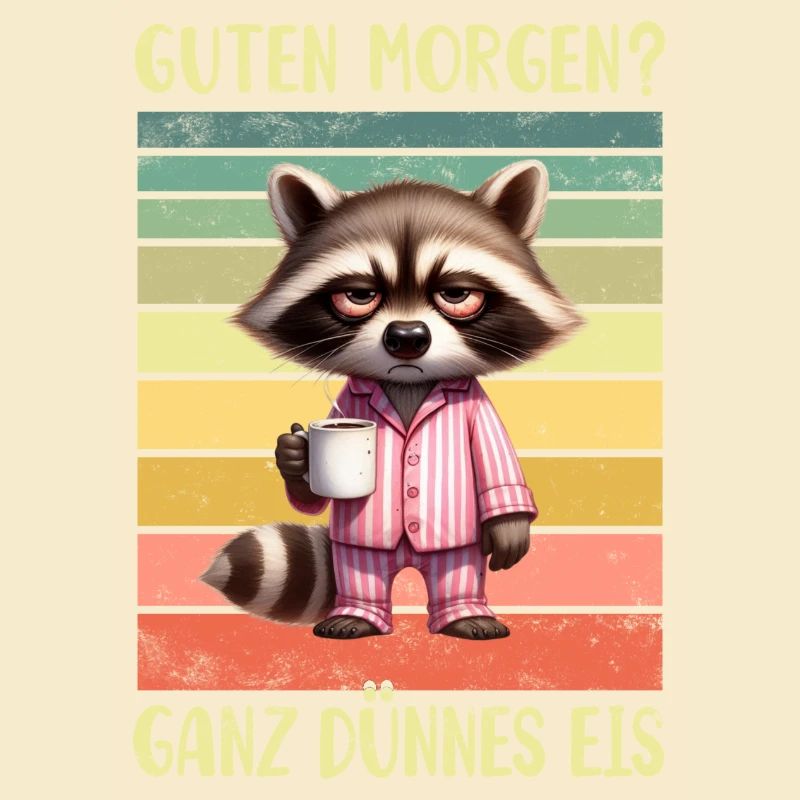Waschbär Morgenmuffel