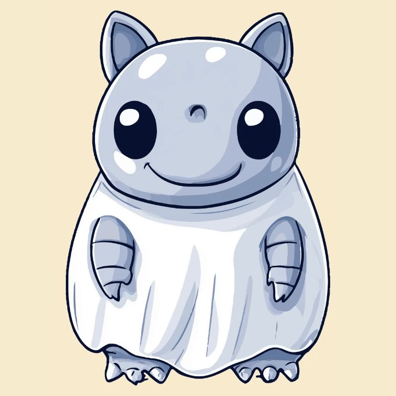 Gürteltier Halloween Comic Geist
