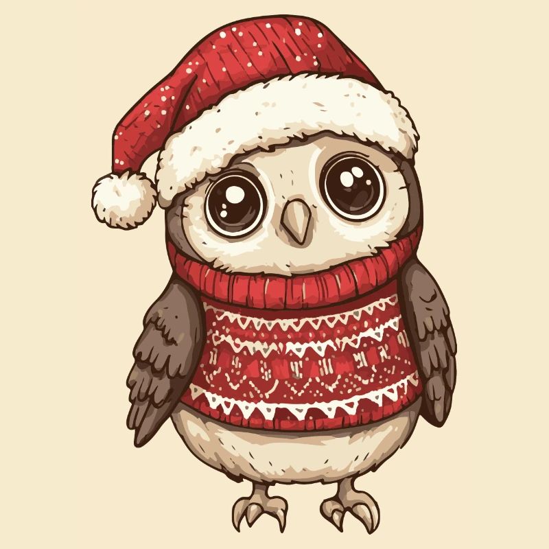 Eule Weihnachten