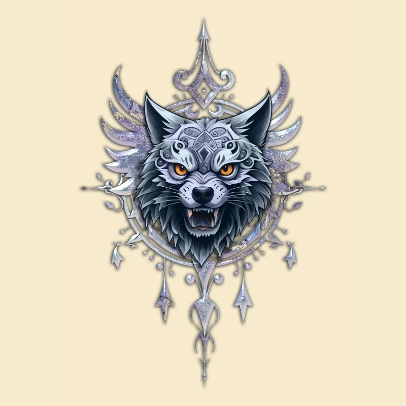 Mystical wolf's head.