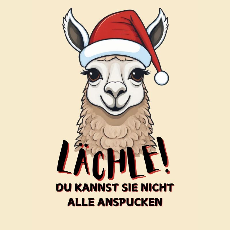 Lama Weihnachten Lächle
