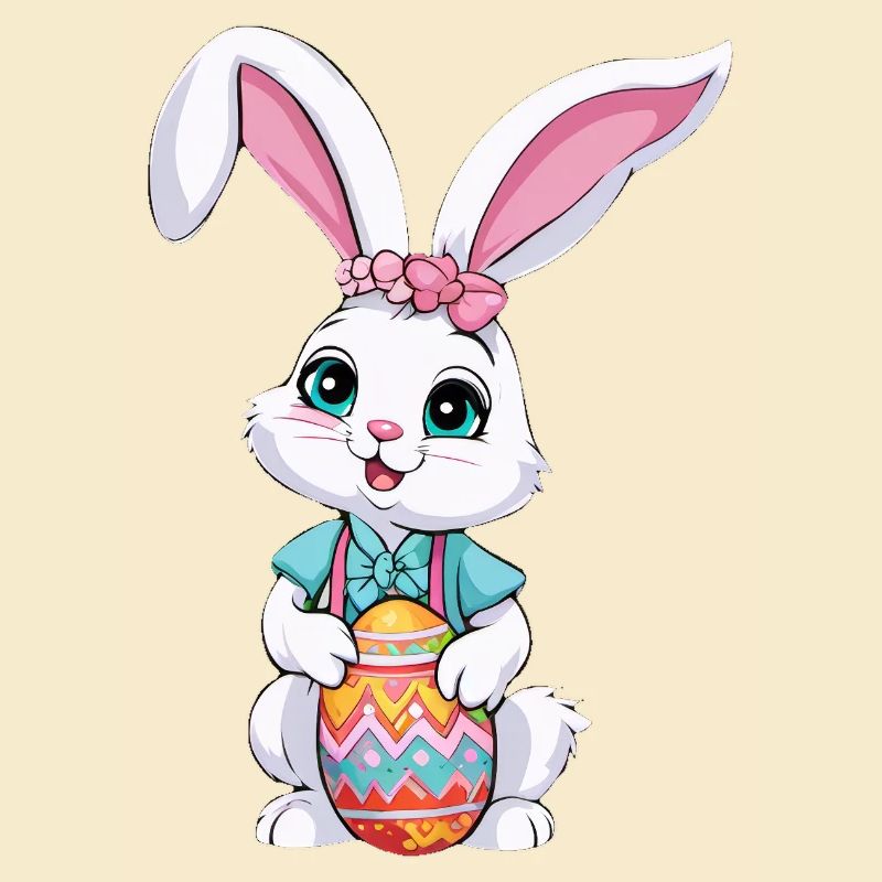 Easter bunny with Easter eggs