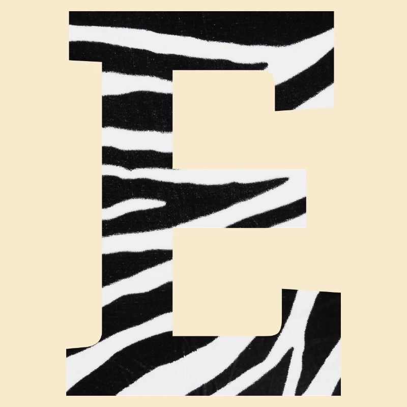 Buchstabe e zebra