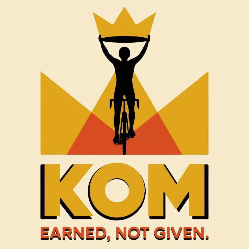 Radfahrer KOM Krone Logo Geschenk