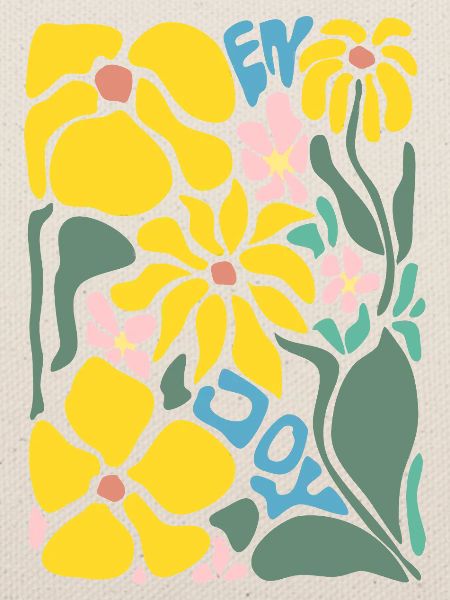 Gute Laune Blumen - gelb