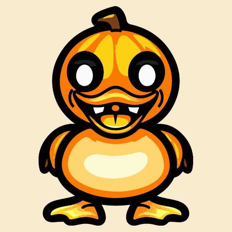 Ente Halloween Comic Lustig