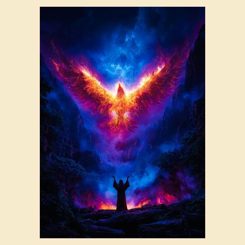 Phönix-Aufstieg über den feurigen Abgrund