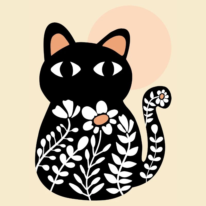 Cat in bloom