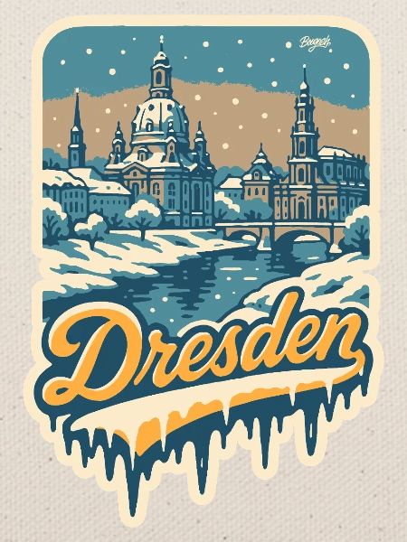 Winterliches Dresden – Altstadt im Schnee