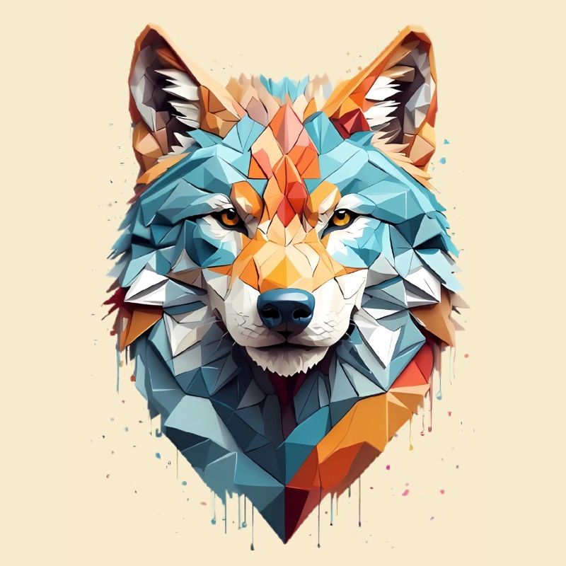 Geometrischer Wolfskopf