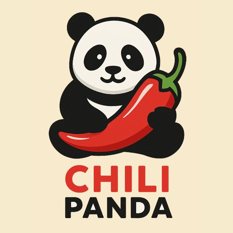 Chile Panda Illustration