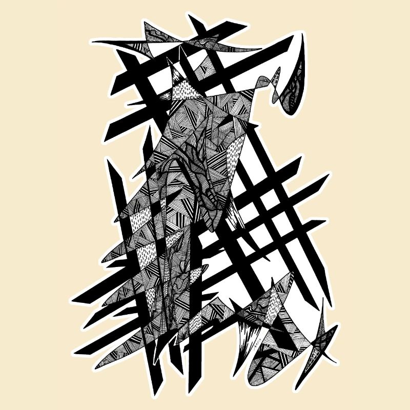 Black and White Abstract Design No. 5