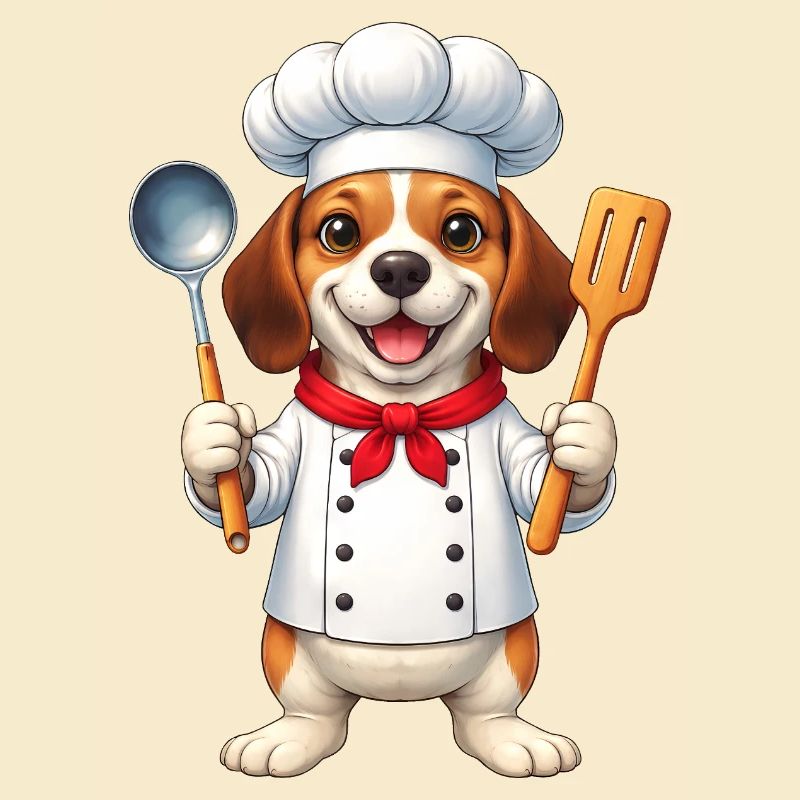 Cuisson de dessin animé Chef Rapetou Dessin animé Cuisine de chien