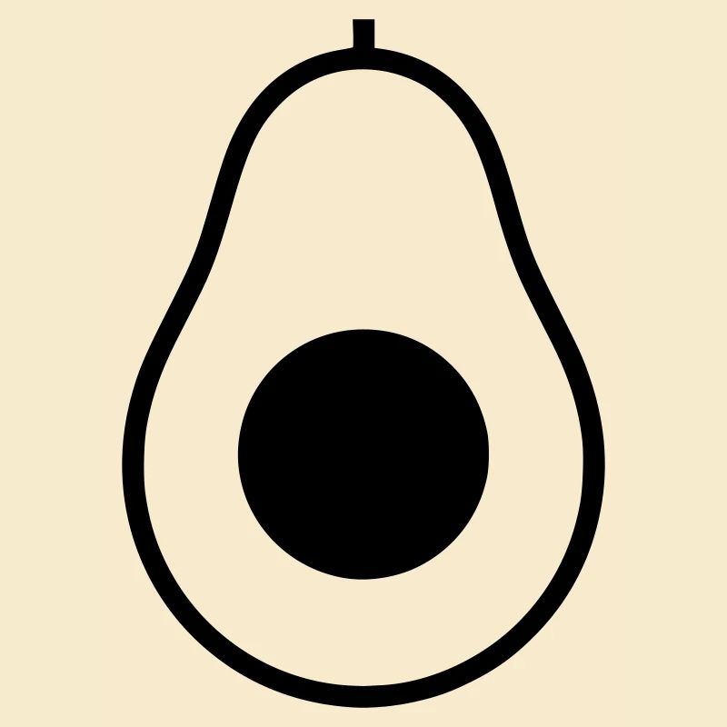 Avocado Half Pit, Icon
