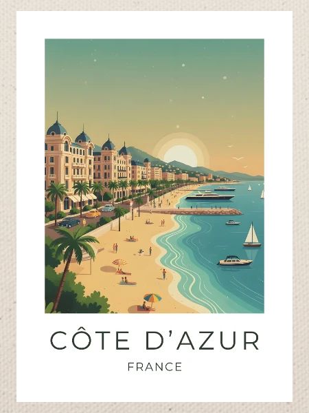 Côte d’Azur Riviera Sommerstrand