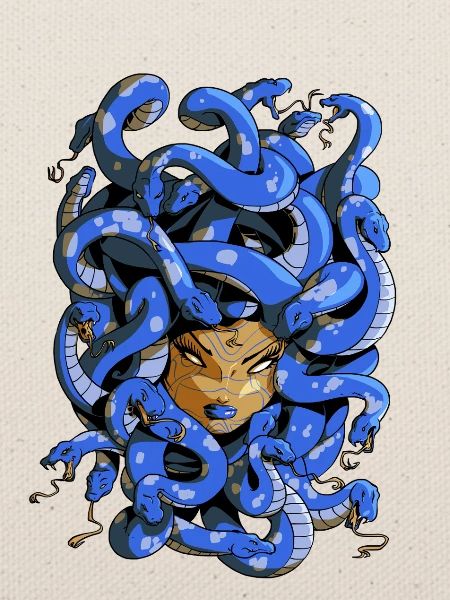 Haarige Medusa