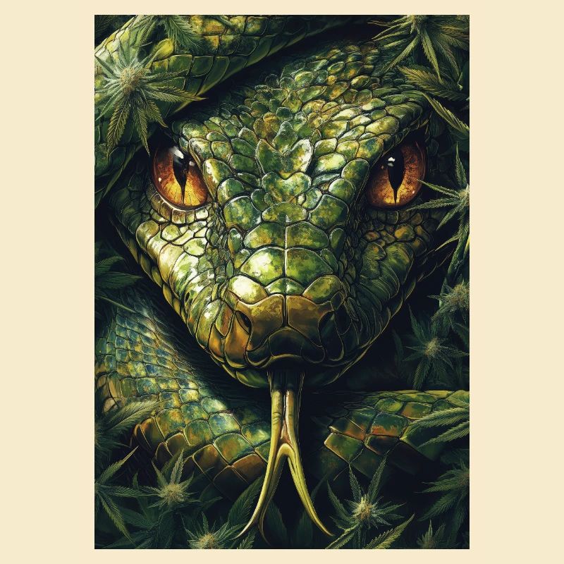 Snake Eye with Leaf Pattern