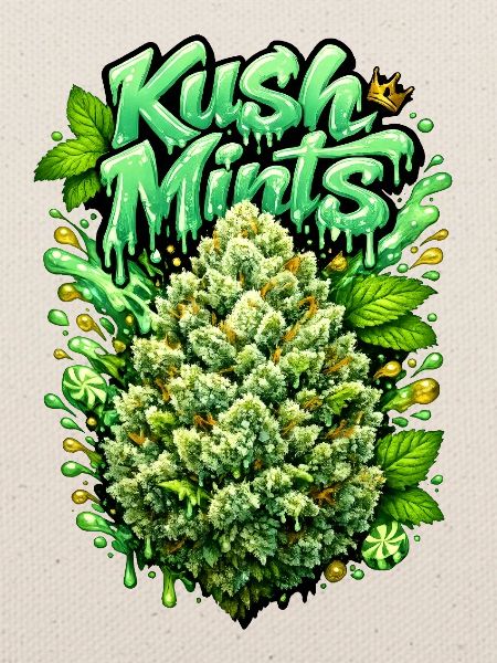 Kush Mints Graffiti Bud Print
