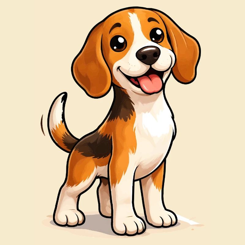 Beagle Hund Süß Lustig Fun Design