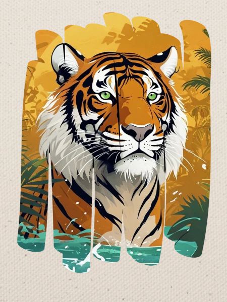 Dschungel-Tiger Splitter Print