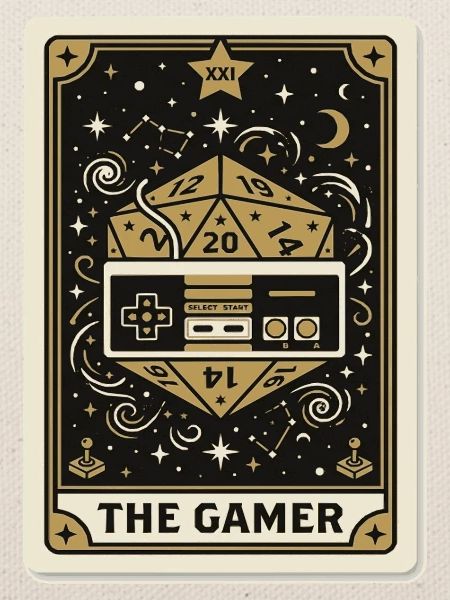 Gamer Tarot – Retro Controller & D20