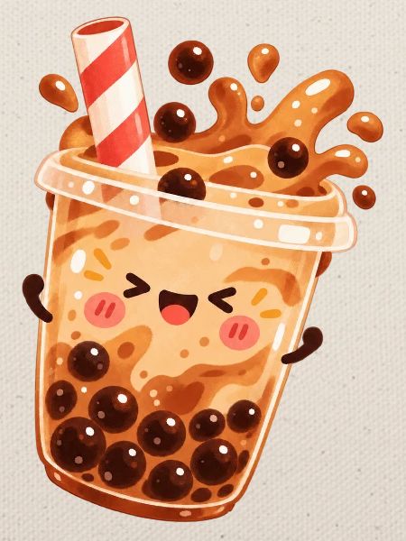 Kawaii Bubble Tea Becher