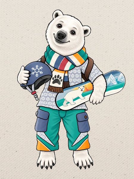 Eisbär Snowboard Fun