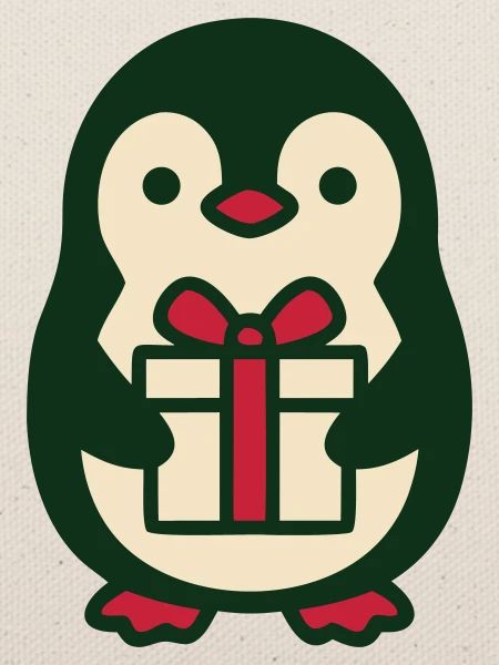 Pinguin Geschenk Clipart