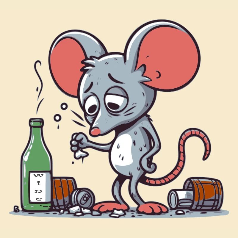 Betrunkene Maus