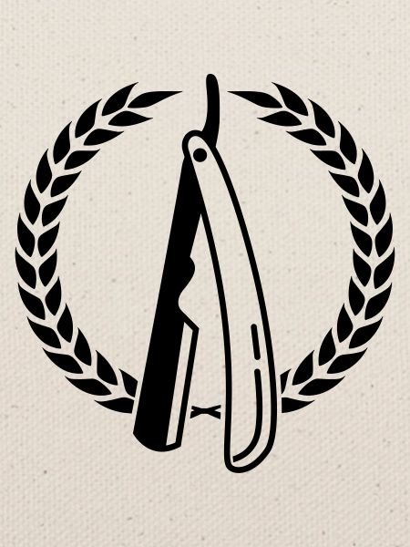 Barber Wappen Symbol Rasierklinge