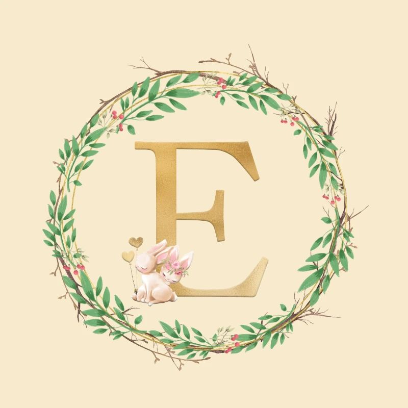 Personalisierbar Monogramm E